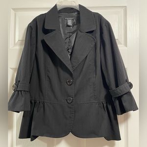 Portrait Women’s Black 2 Buttons Blazer Size 12